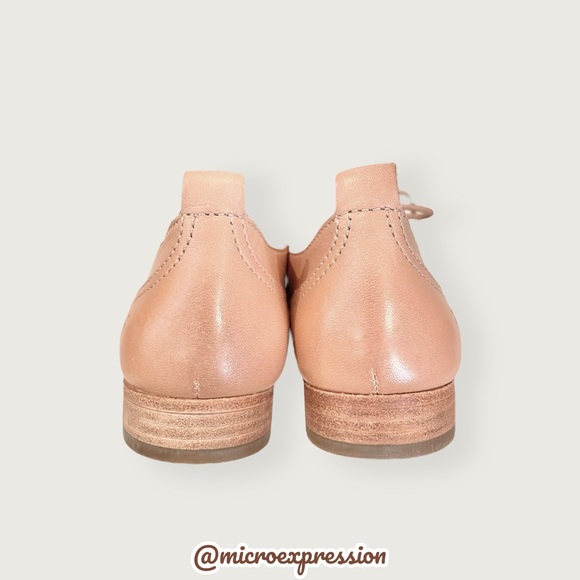 $328 Frye Grace Oxford Light Pink Real Leather Lace Up Casual Formal Work Flat - Picture 11 of 16